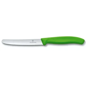 Coltello da tavola Verde Seghettato a Punta Tonda - VICTORINOX