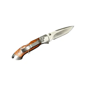 COLTELLO RICHIUDIBILE CON BLOCCO LAMA - MANICO IN LEGNO PAKKAWOOD - TH