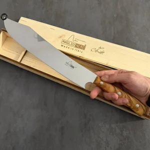 MAGLIO NERO - COLTELLO SCIMITARRA BBQ - 30CM ULIVO SPARTACUS