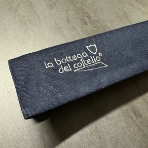 ROTOLO PORTA COLTELLI - ARTIGIANALE - DENIM BLU - MADE IN ITALY 100%