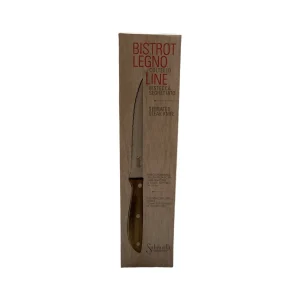 SET 6 COLTELLI BISTROT LEGNO LAMA SEGHETTATA - COLTELLI DA TAVOLA - SA